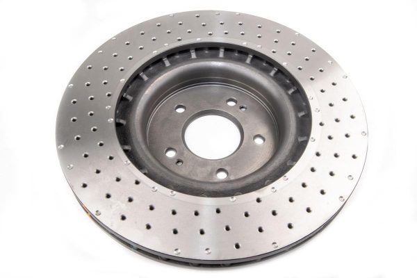 DBA 4000 Series Cross-Drilled & Dimpled Front Brake Disc 350mm for Kia Stinger
