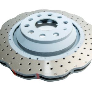 DBA 4000 Series Cross-Drilled & Dimpled Rear Brake Disc 310 x 22mm for Audi A3 8Y / Audi A3 quattro 8P & More