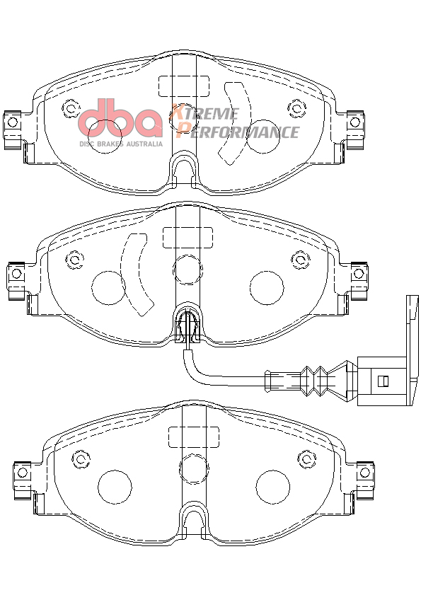 DBA 4000 Series T3 Slotted Front Disc & Xtreme Performance Pad Kit 312mm for Volkswagen Polo (AW)