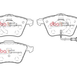 image-95.jpeg DBA Xtreme Performance Front Brake Pad Set I:155.1;O:156.4 x 72.8 x 19.3mm for Audi S3 8P / Audi TT quattro 8J & More