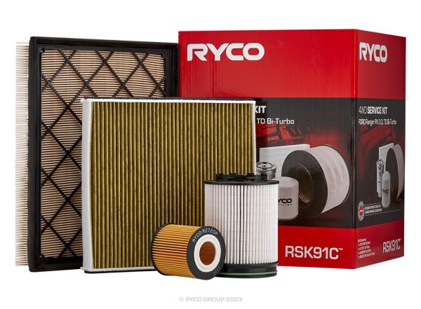 Ryco Filter Service Kit with Cabin Filter for Ford Ranger PX Series (YN2S/EcoBlue Engine) 09/2018 on