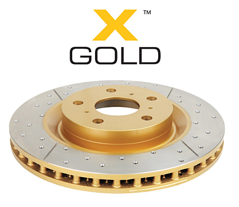 street_series_gold.jpg DBA Street Series X-Gold Drilled & Slotted Rear Brake Disc 264mm for Mazda 3 BK / Mazda 3 BL