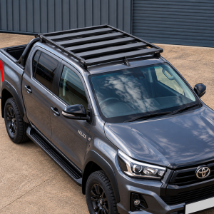 toyota_hilux_with_black_roof_rack ARB BASE Rack Kit 1255mm x 1285mm Toyota Hilux Mk7-9 (2016 Onwards) Double Cab