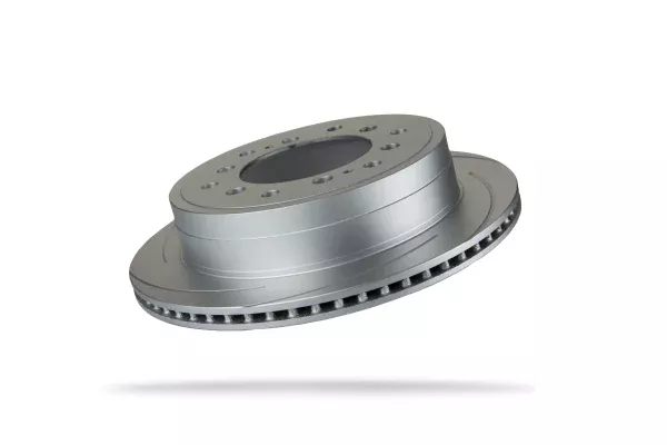 Pedders 312mm Rear Left Slotted Geomet Coated Rotor Toyota Land Cruiser 120 series, LC3 LC5, KDJ120, KZJ120, RZJ120 & GRJ12 2002-2009