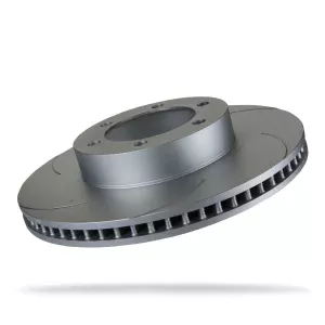Pedders 338mm Front Left Slotted Geomet Coated Rotor Toyota Land Cruiser 120 series, LC3 LC5, KDJ120, KZJ120, RZJ120 & GRJ12 2002-2009