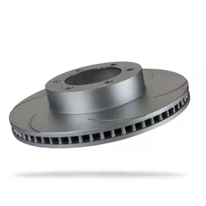 Pedders 338mm Front Right Slotted Geomet Coated Rotor Toyota Land Cruiser 120 series, LC3 LC5, KDJ120, KZJ120, RZJ120 & GRJ12 2002-2009