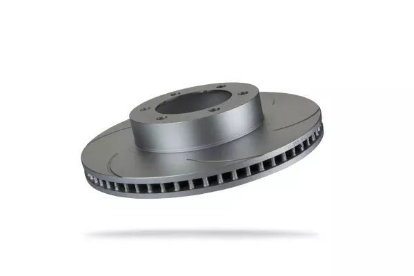 Pedders 338mm Front Right Slotted Geomet Coated Rotor Toyota Land Cruiser 120 series, LC3 LC5, KDJ120, KZJ120, RZJ120 & GRJ12 2002-2009