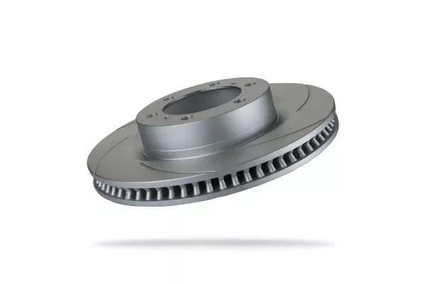 Pedders Front Right Slotted Geomet Coated Brake Rotor Toyota Land Cruiser 150 series, GDJ150R 2015-Onward