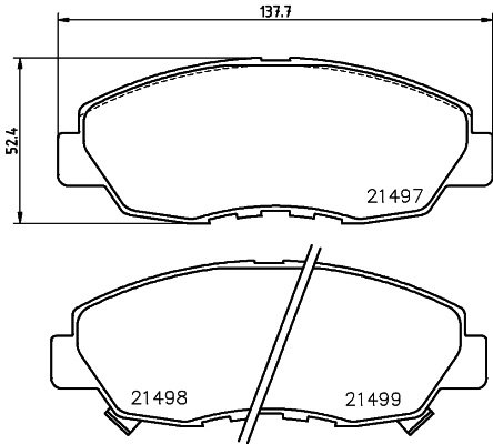 Pedders Front Ceramic Brake Pads Honda CR-V RD1 1995-2001 - 6700025