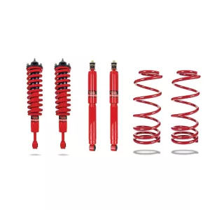 Pedders Extra Heavy Duty Lift Kit With Fully Assembled Front Struts For vehicles fitted with coil springs ONLY Toyota Land Cruiser 120 series, LC3 LC5, KDJ120, KZJ120, RZJ120 & GRJ12 2002-2009