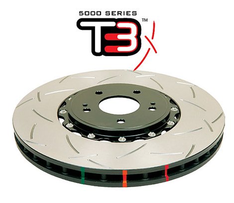 DBA 5000 Series T3 Slotted Front Brake Disc 355 x 32mm Black Hat for Chrysler Viper SRT-10 / Dodge SRT Viper & More