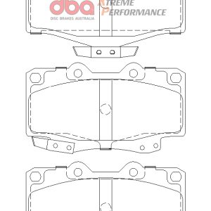 DBA Xtreme Performance Front Brake Pad Set 119 x 74+67.5 x 15mm for Toyota 4 Runner LN130 / Toyota 4 Runner VZN185 & More