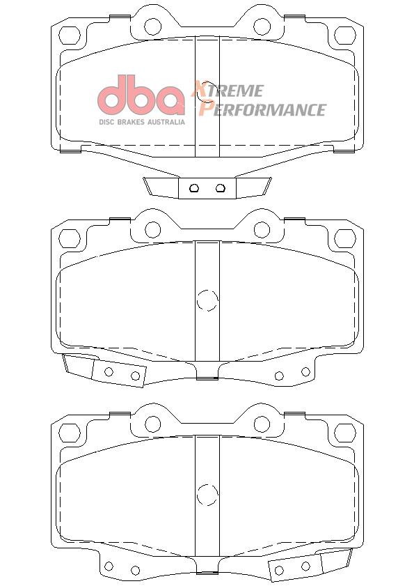 DB1149XP.jpg DBA Xtreme Performance Front Brake Pad Set 119 x 74+67.5 x 15mm for Toyota 4 Runner LN130 / Toyota 4 Runner VZN185 & More