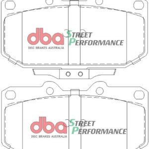 DBA Street Performance Front Brake Pad Set 119.3 x 71.1+62.1 x 14.5mm for Mitsubishi 3000 GTO / Nissan 200 SX S14 & More