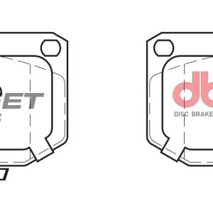 DBA Street Series Ceramic Front Brake Pad Set 119.3, 119.3 x 71.1, 62.1 x 14.0mm for Mitsubishi 3000 GTO / Nissan 200 SX S15 & More