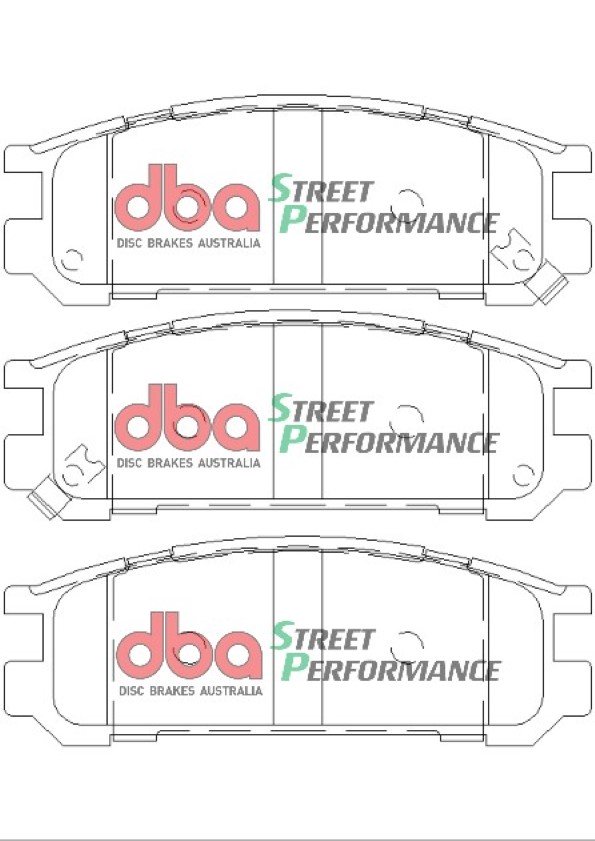 DBA Street Series T2 Slotted Rear Disc & Street Performance Pad Kit 266 x 18mm for Subaru Legacy BC5 / Subaru Legacy BF5 / Subaru Legacy BG9 - Not UK
