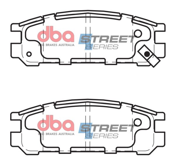 DB1186SS.jpg DBA Street Series Ceramic Rear Brake Pad Set 107.8 x 38.5 x 14.9mm for Subaru Impreza / Subaru Legacy BC5 & More