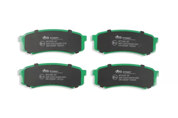 DBA Street Performance Rear Brake Pad Set 116.3 x 44.1 x 15.5mm for Mitsubishi Pajero & Shogun / Toyota FJ Cruiser & More
