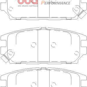 DBA Xtreme Performance Rear Brake Pad Set 107.6 x 45.6 x 15.3mm for Mitsubishi Chariot / Mitsubishi Galant & More