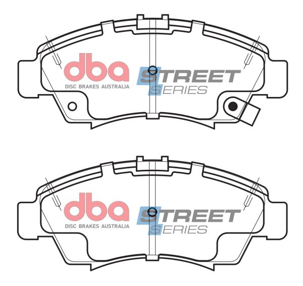 DBA Street Series Ceramic Front Brake Pad Set 131.3 x 55.5 x 15.0mm for Honda Civic (5th Gen) EG3 / Honda Civic (5th Gen) EG4 & More