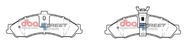 DBA Street Series Ceramic Front Brake Pad Set 183.6 x 64.0 x 14.9mm for Chevrolet (M.East/S.Africa) Caprice / Chevrolet (M.East/S.Africa) Lumina & More