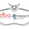 DBA Street Series Semi-Metallic Front Brake Pad Set for Land Rover Discovery 2 / Land Rover Range Rover P38