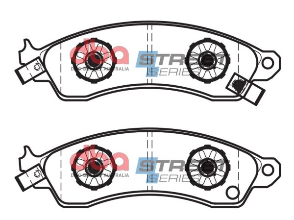 DBA Street Series Ceramic Front Brake Pad Set 171.0 x 51.6 x 15.0mm for Aston Martin V8 Coupe / Aston Martin V8 Volante & More