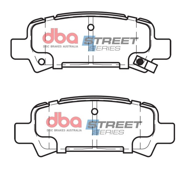 DBA Street Series Ceramic Rear Brake Pad Set 108.5 x 41.6 x 13.7mm for Subaru Forester / Subaru Impreza & More