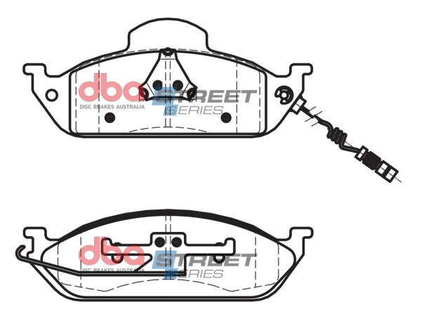 DB1406SS.jpg DBA Street Series Ceramic Front Brake Pad Set 188.0, 188.0 x 77.1, 58.9 x 16.3, 15.3mm for Mercedes M-Class (W163) ML230 / Mercedes M-Class (W163) ML270 & More