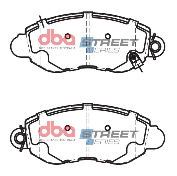 DBA Street Series Ceramic Front Brake Pad Set 168.7 x 65.3 x 17.4mm for Ford Tourneo / Ford Transit