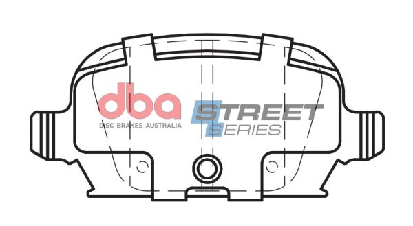 DBA Street Series Ceramic Rear Brake Pad Set 95.7 x 44.1 x 13.3mm for Holden (Aust/Nz) Barina C / Opel Corsa (C) & More