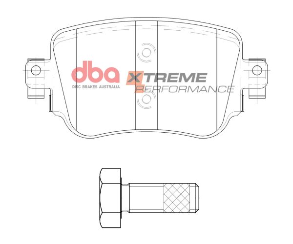 DBA 4000 Series T3 Slotted Rear Disc & Xtreme Performance Pad Kit 272mm for Audi A1 GB / Volkswagen Polo (AW)