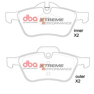 DBA Xtreme Performance Front Brake Pad Set 140.3; 140.3 x 59.4; 59.7 x 17.3mm