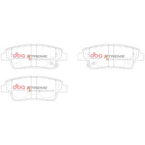 DBA Xtreme Performance Rear Brake Pad Set 116.8 x 43.8 x 14.8mm for Hyundai Equus / Hyundai Genesis BH & More