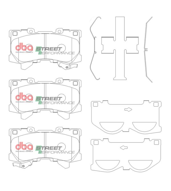 DBA Street Series T2 Slotted Front Disc & Street Performance Pad Kit 354 x 32mm for Toyota Land Cruiser