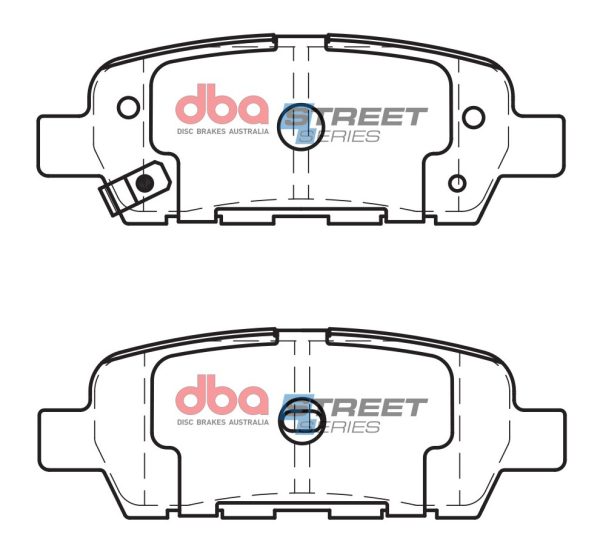 DB1509SS.jpg DBA Street Series Ceramic Rear Brake Pad Set 105.6 x 37.9 x 14.2mm for Infiniti FX35 / Infiniti FX45 & More