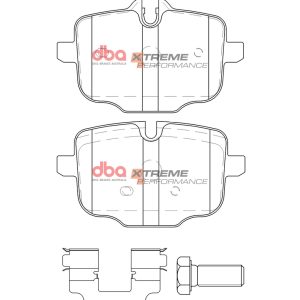 DB15109XP.jpg DBA Xtreme Performance Rear Brake Pad Set 116.1, 116.1 x 72.1, 64.9 x 16.8, 16.8mm for BMW 3 Series (G20) 318 / BMW 3 Series (G20) 320 & More