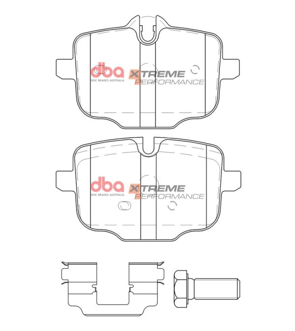 DBA Street Series T2 Slotted Rear Disc & Xtreme Performance Pad Kit 345 x 24mm for BMW 3 Series (G20) 318 / BMW 3 Series (G20) 320 & More