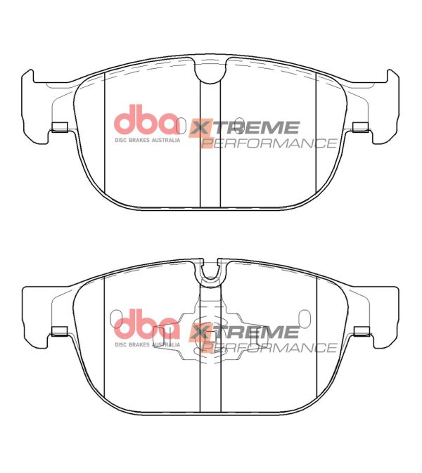 DBA Xtreme Performance Front Brake Pad Set 180.2, 181.4 x 74.9, 75 x 17.4, 16.7mm for Volvo S60 (Mk3) B4 / Volvo S60 (Mk3) B5 & More
