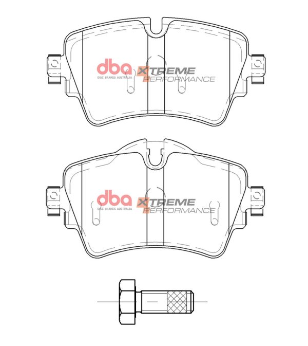 DB15119XP.jpg DBA Xtreme Performance Front Brake Pad Set 129, 129 x 71.4, 64.9 x 17, 17mm for BMW 2 Series (F45 Active Tourer) 216 & More