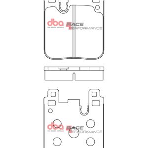 DBA Race Performance Rear Brake Pad Set 71.8 x 64 x 15.8mm for BMW 1 Series (F20) M135 / BMW 1 Series (F20) M140 & More