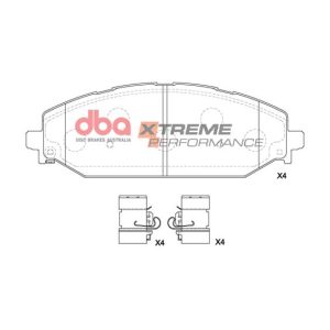 DBA Xtreme Performance Front Brake Pad Set for Dodge Ram Pick-Up 1500 / Ram Trucks 1500