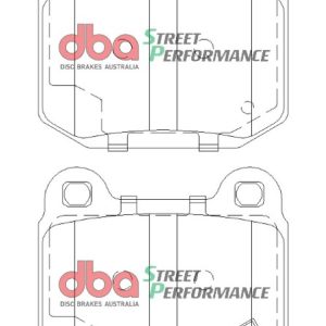 DB1521SP.jpg DBA Street Performance Rear Brake Pad Set 76.6 x 65.4 x 13.4mm for Maserati Ghibli (AM336) / Maserati Quattroporte (AM337) & More