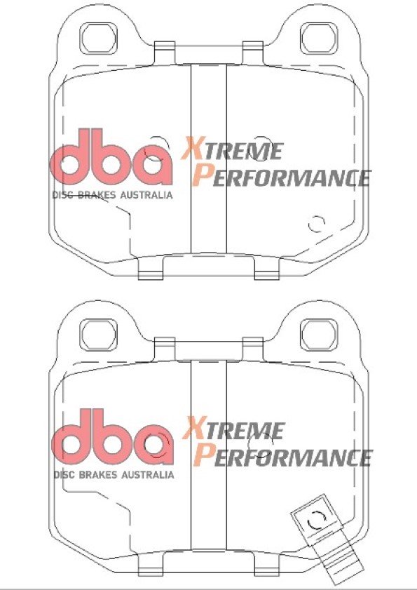 DBA 4000 Series T3 Slotted Rear Disc & Xtreme Performance Pad Kit 322mm for Nissan 350Z / Nissan Skyline (V35) V35
