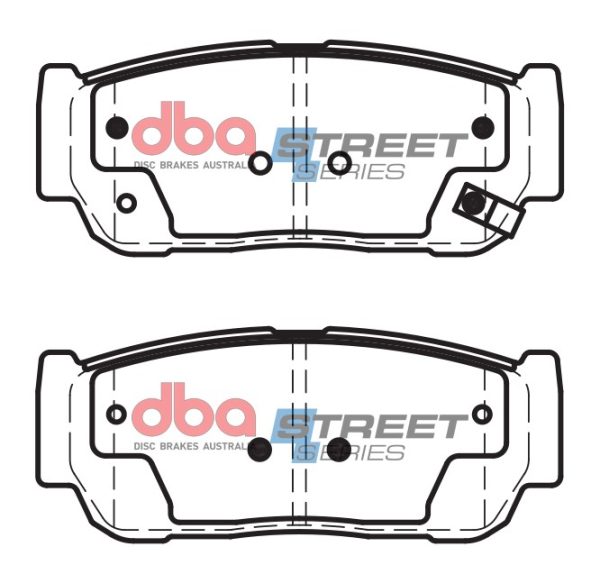 DBA Street Series Ceramic Rear Brake Pad Set 118.6 x 48.1 x 14.2mm for Ssangyong Rexton / Ssangyong Rexton W & More