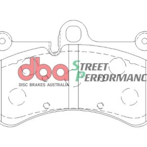 DBA Street Performance Front Brake Pad Set 190.2 x 99.1 x 15.4mm for Porsche Cayenne (9PA) / Volkswagen Touareg (1st Gen) / Wiesmann MF5