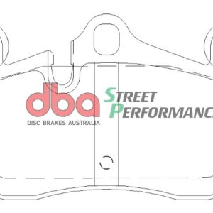 DBA Street Performance Rear Brake Pad Set 112.1 x 73.1 x 15.5mm for Audi Q7 / Porsche Cayenne (92A) & More