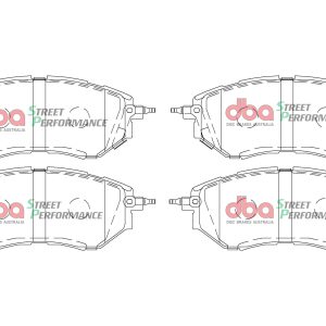 DBA Street Performance Front Brake Pad Set 157 x 63.4 x 17mm for Subaru Forester / Subaru Legacy & More