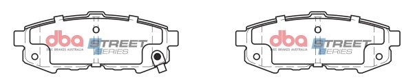 DB1729SS.jpg DBA Street Series Ceramic Rear Brake Pad Set for Mazda MPV
