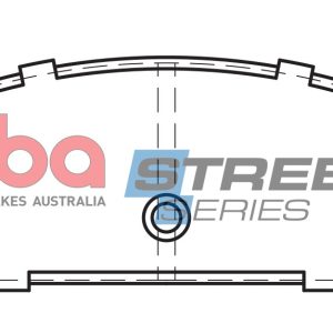DB1760SS.jpg DBA Street Series Ceramic Rear Brake Pad Set 107.6 x 39.5 x 12.5mm for Daihatsu Charade / Mazda 323 & More